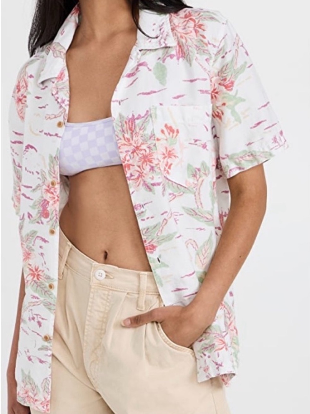 Mother summer Hawaiian shirt large